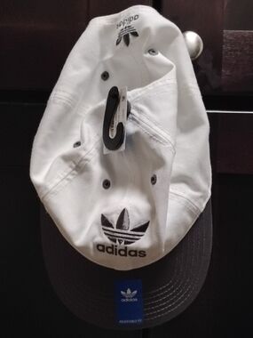 adidas White & Black Trefoil Baseball Cap